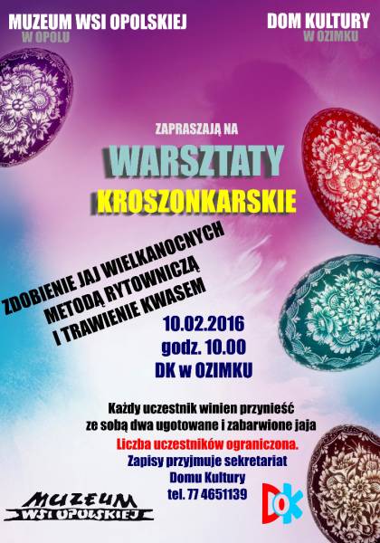 WARSZTATY KROSZONKARSKIE 2016